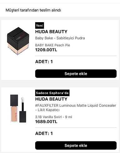 huda beauty pudra ve kapatıcı