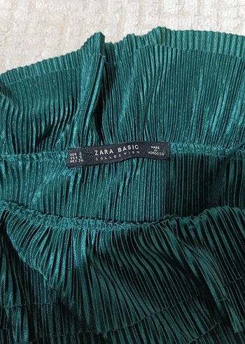 Parlak Yeşil Pilili Uzun Kadın Tulum - Görsel 4