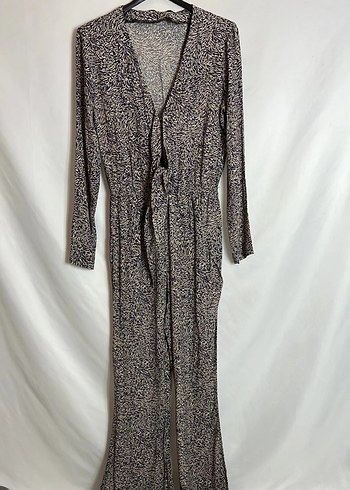 Bağlama Desenli Uzun Kollu Tulum - Görsel 3