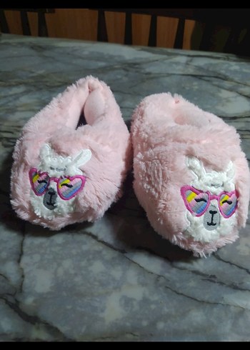 Kız Çocuk Pembe Nakışlı Sıcak panduf - Görsel 3