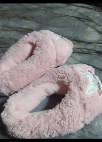 Kız Çocuk Pembe Nakışlı Sıcak panduf - Görsel 2