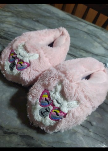 Kız Çocuk Pembe Nakışlı Sıcak panduf - Görsel 5