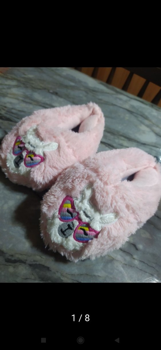 Kız Çocuk Pembe Nakışlı Sıcak panduf - Görsel 5