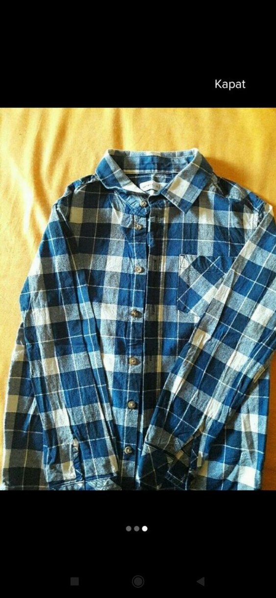 Koton marka Erkek çocuk Gömlek Düğmeli Mavi Kareli - Görsel 2