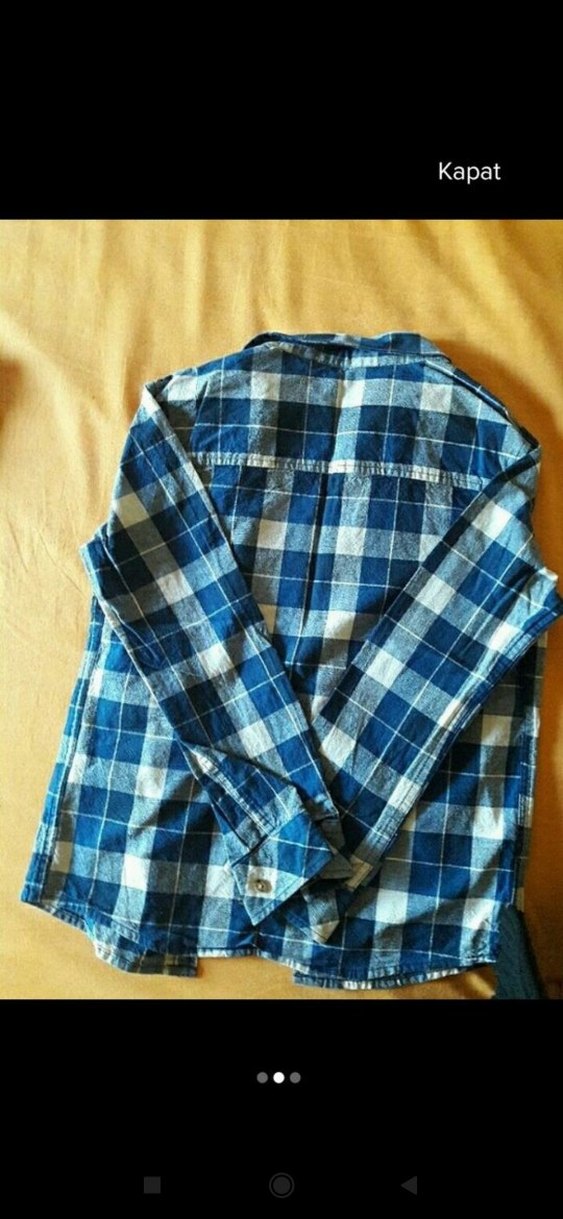 Koton marka Erkek çocuk Gömlek Düğmeli Mavi Kareli - Görsel 3