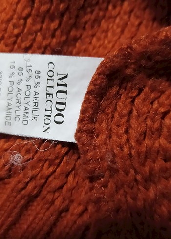 MUDO Kahverengi Boğazlı Örgü Kadın Kazak - Görsel 5