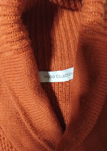 MUDO Kahverengi Boğazlı Örgü Kadın Kazak - Görsel 3