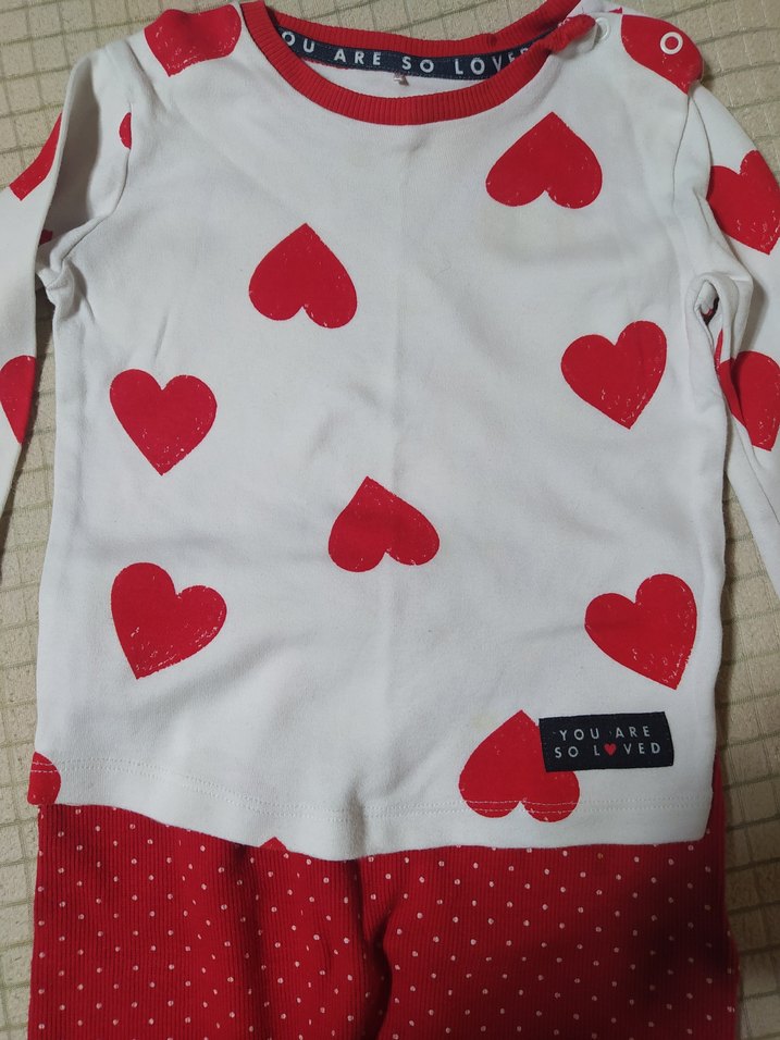 DeFacto Kalp Desenli Kız Bebek Uzun Kollu Takım - Görsel 3