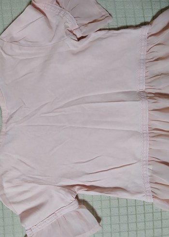 LC Waikiki Kız Çocuk Pembe tül detaylı kısa Kollu Tişört - Görsel 3