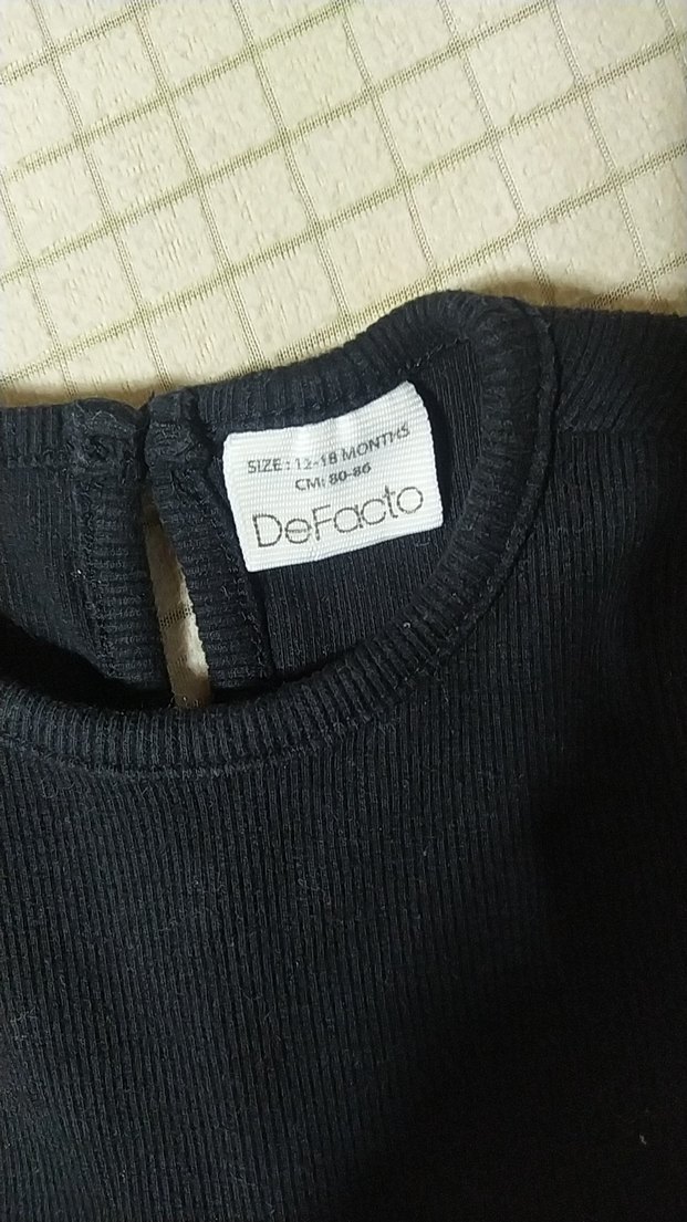 Kız Çocuk Siyah Fırfırlı Kareli Elbise - Görsel 4