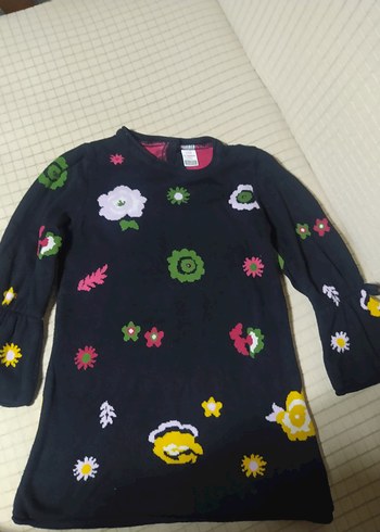 Çiçek Desenli Uzun Kollu Kız tunik - Görsel 4