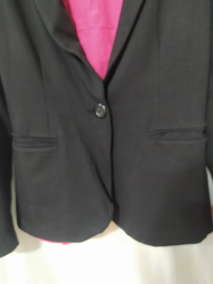 Siyah Düğmeli Kadın Blazer Ceket - Görsel 3