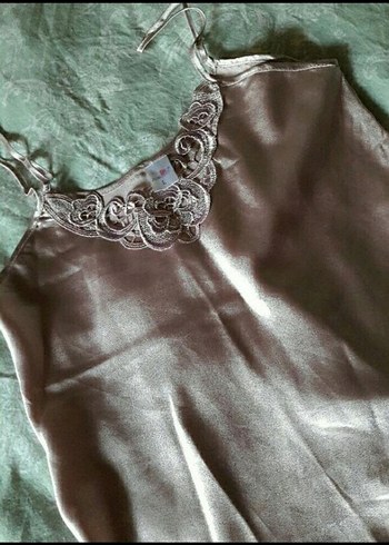 Parlak Kahverengi Vintage Bohem Kadın Şortlu Pijama - Görsel 2