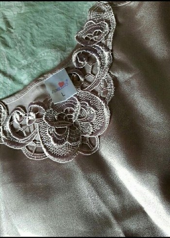 Parlak Kahverengi Vintage Bohem Kadın Şortlu Pijama - Görsel 4