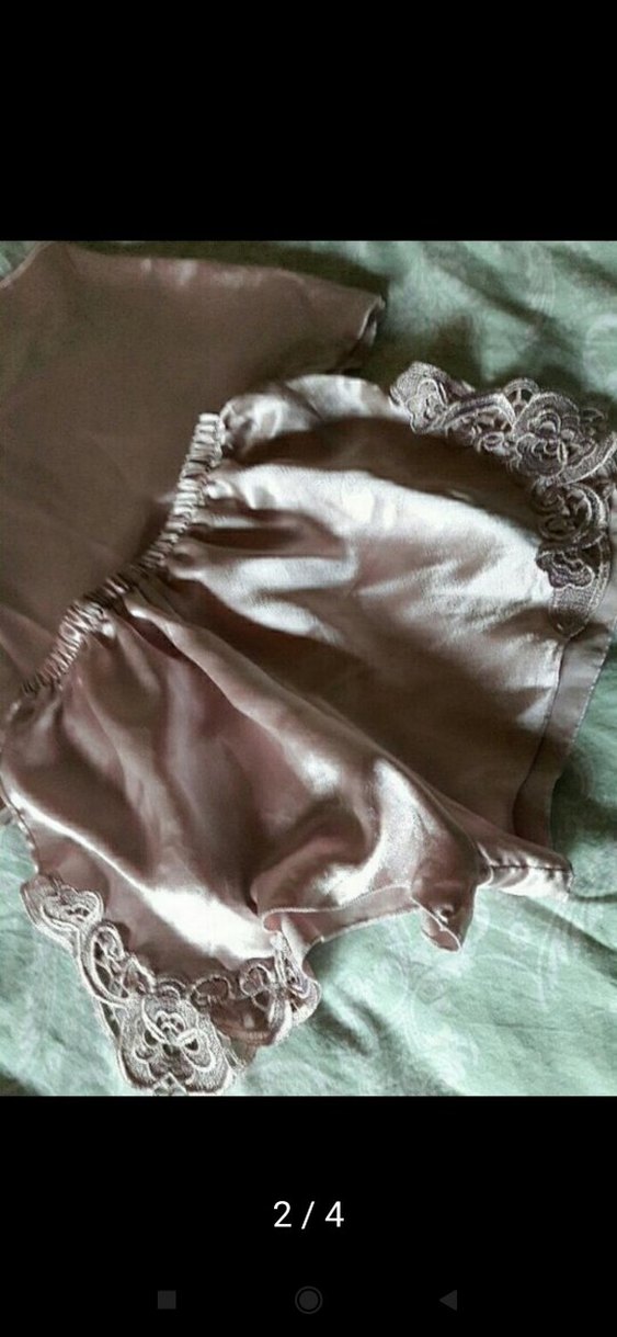 Parlak Kahverengi Vintage Bohem Kadın Şortlu Pijama - Görsel 3