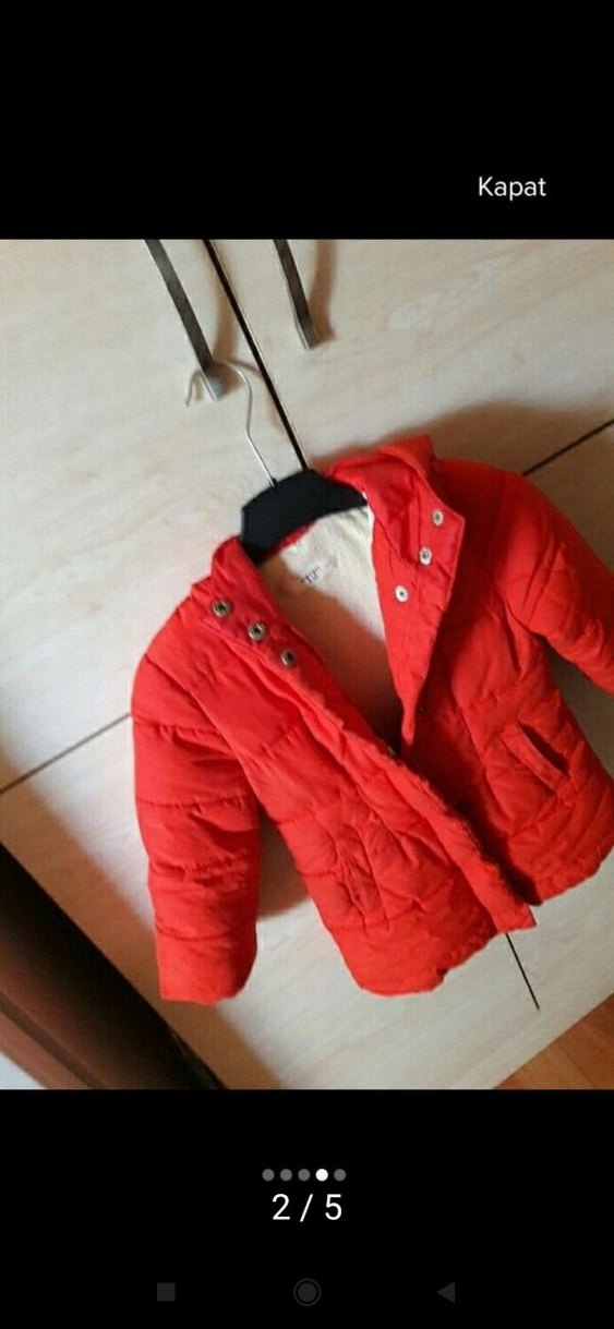 Koton turuncu çocuk kaban - Görsel 2