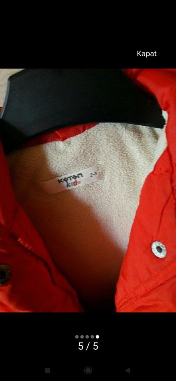 Koton turuncu çocuk kaban - Görsel 3