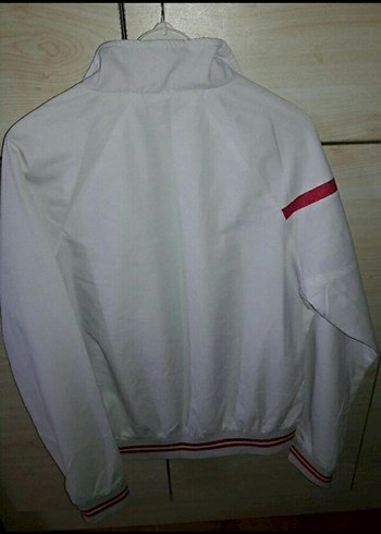 Leskon Beyaz Fermuarlı  Spor Kadın Ceketi - Görsel 4