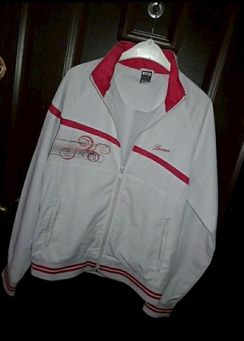 Leskon Beyaz Fermuarlı  Spor Kadın Ceketi - Görsel 2