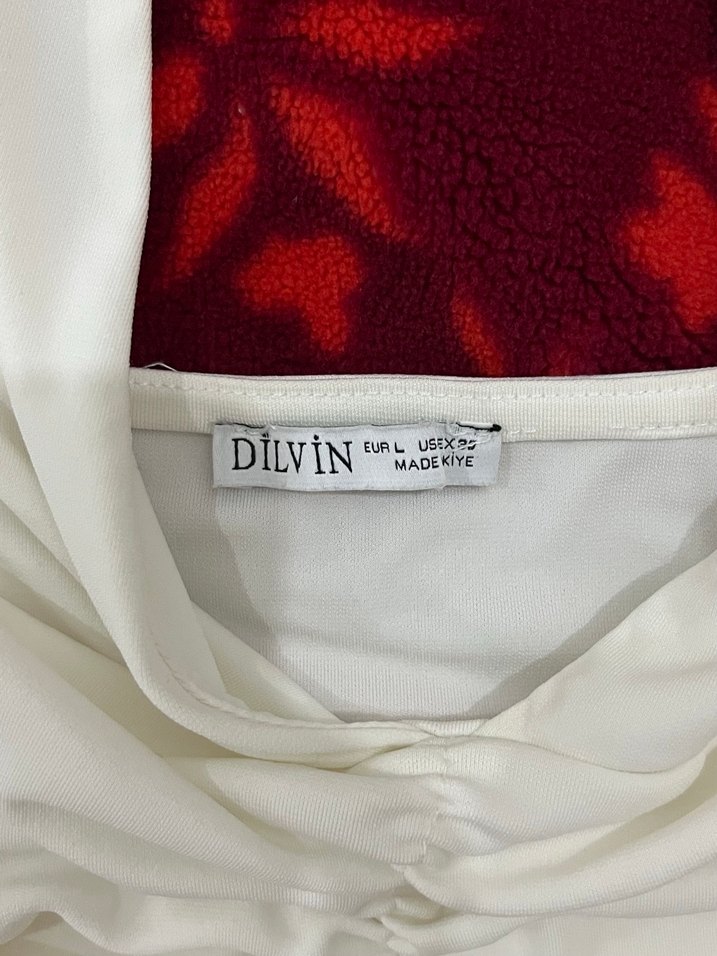 Beyaz V Yaka Drapeli Kadın Büstiyer - Görsel 2