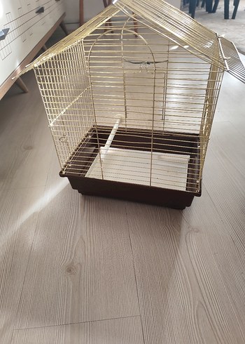 Parlak Altın Renkli Kuş Kafesi - Görsel 4