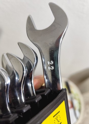 12 Parça 6-22 mm Krom Vanadyum Anahtar Seti - Görsel 7