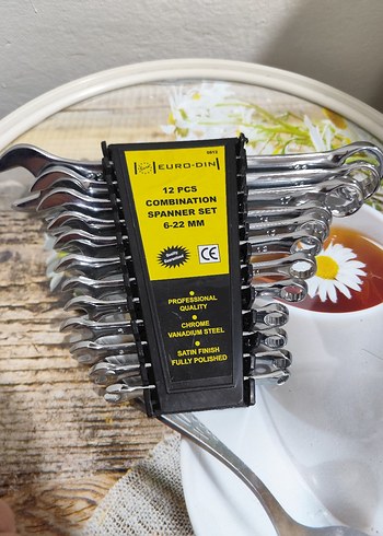 12 Parça 6-22 mm Krom Vanadyum Anahtar Seti - Görsel 4