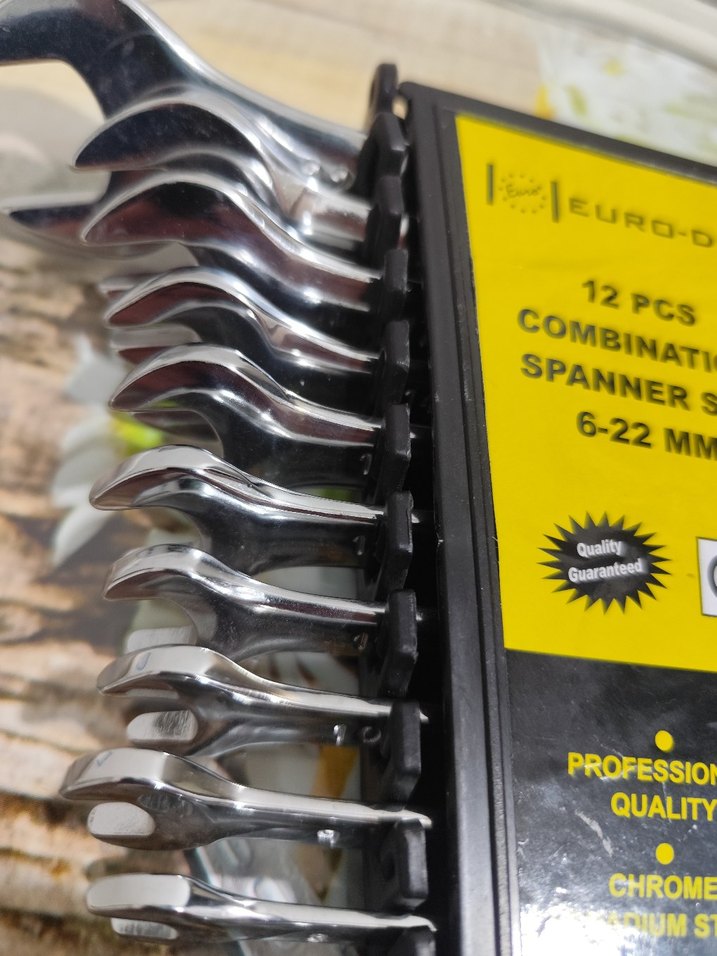 12 Parça 6-22 mm Krom Vanadyum Anahtar Seti - Görsel 2