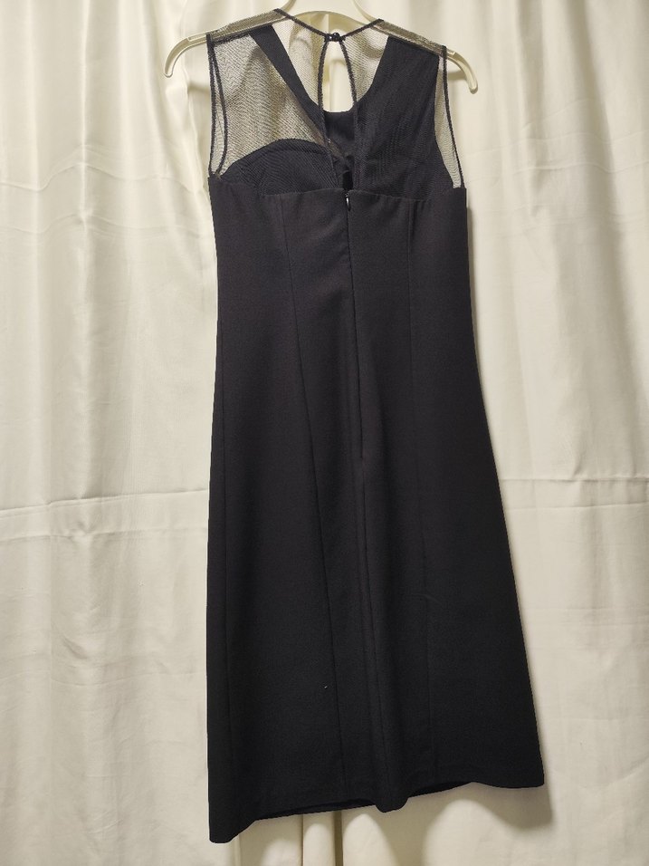 Siyah Drapeli Kolsuz Uzun Elbise - Görsel 4