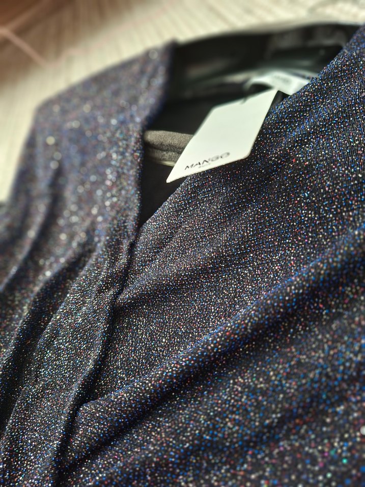 Mango Siyah Drapeli V Yaka Midi Kokteyl Elbisesi - Görsel 3