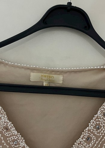 Bohem tarzı boncuk işlemeli pullu şık abiye - Görsel 2