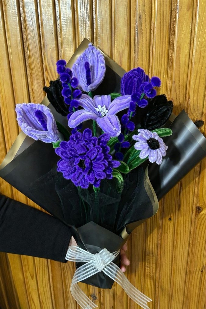 şönil çiçek buketi - Görsel 2