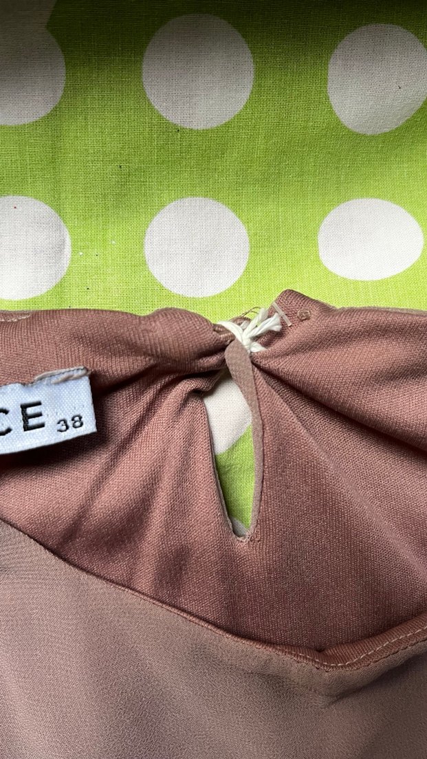 V Yaka Bej Hamile Midi Tunik - Görsel 4