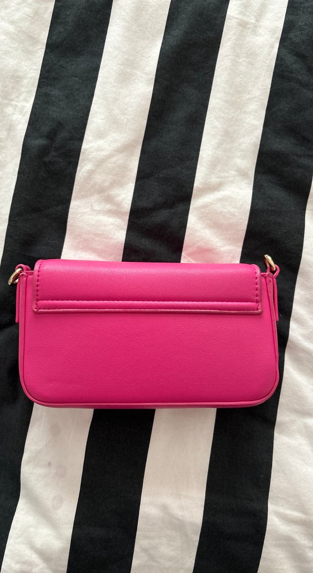 Pembe Deri Kadın Omuz Çantası - Görsel 2