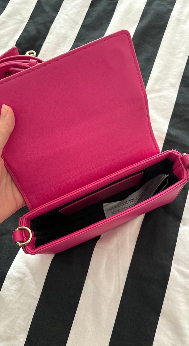 Pembe Deri Kadın Omuz Çantası - Görsel 4