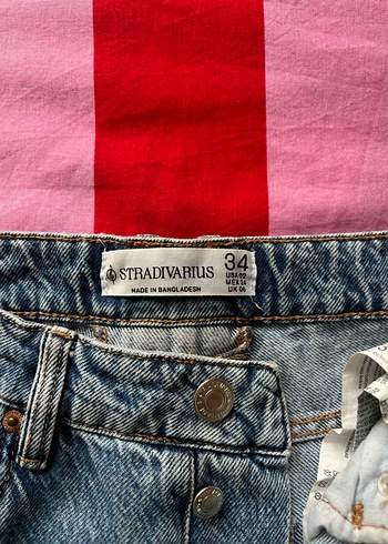 Düğmeli yüksek bel jean - Görsel 6