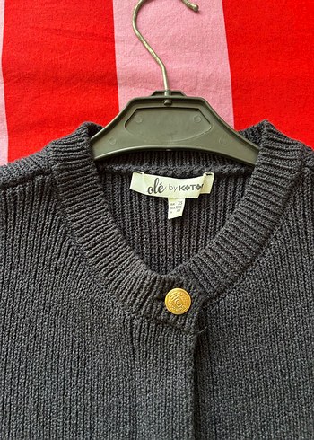 Düğmeli Lacivert Triko Kadın Yelek - Görsel 4