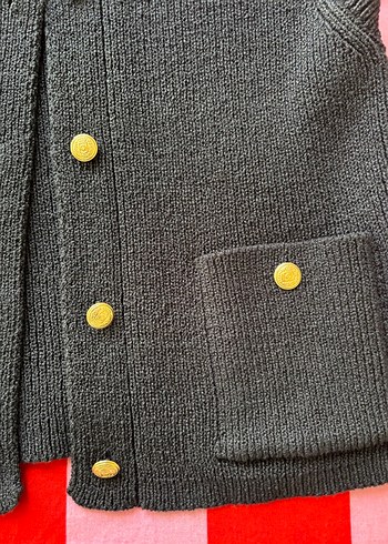 Düğmeli Lacivert Triko Kadın Yelek - Görsel 3