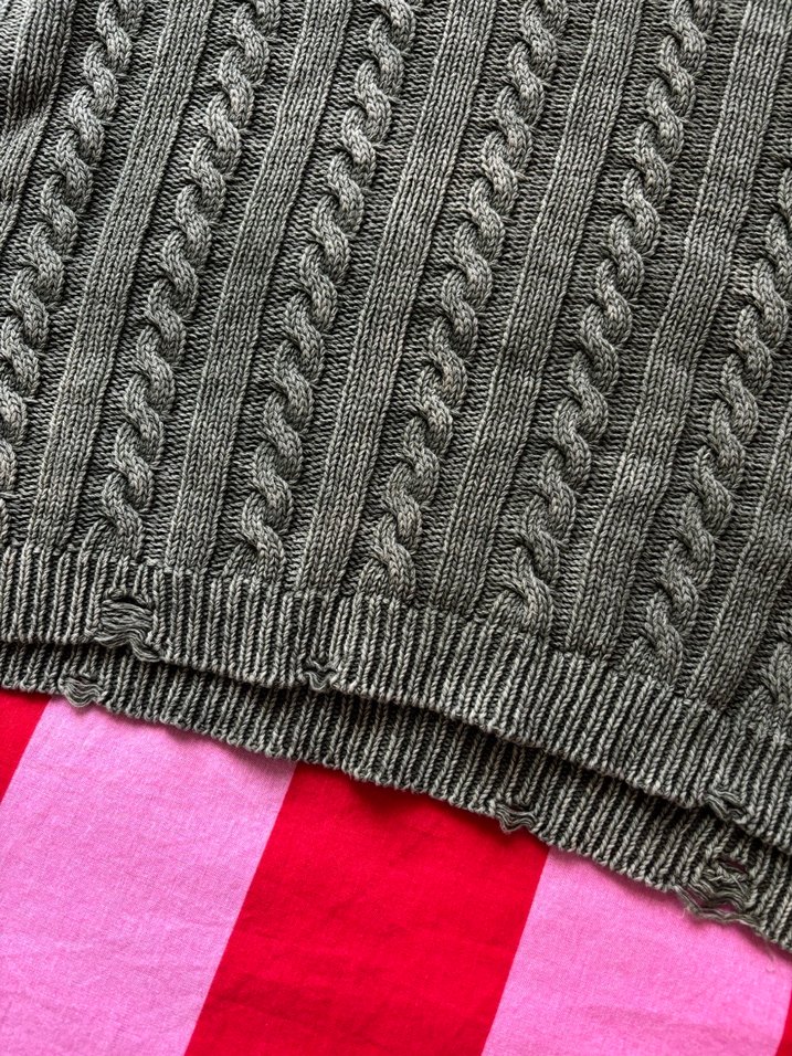 Haki Örgü Kadın Triko Kazak - Görsel 3