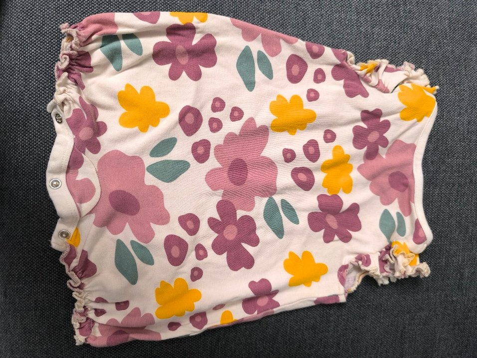 LCW baby çiçek Desenli kız Bebek Tulum, Fırfırlı, Pastel Tonlar - Görsel 3