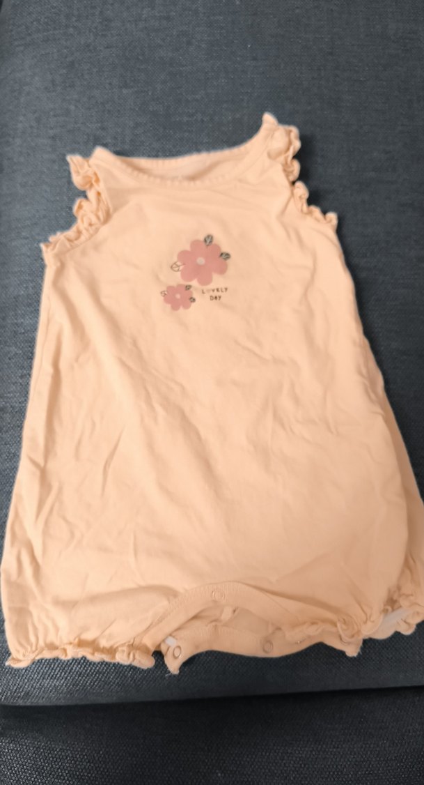 LCW baby Bej Bebek Kız Body Tulum, Fırfırlı, Pastel Renk - Görsel 2