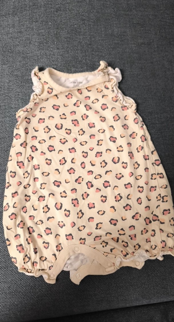 LCW baby Bej Bebek Kız Body Tulum, Fırfırlı, Pastel Renk - Görsel 3