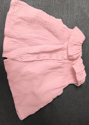 civil Pembe Kız Bebek Fırfırlı Kolsuz Takım - Görsel 3