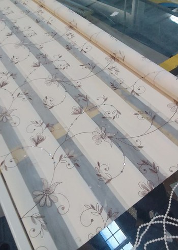 Desenli Beyaz Tül Stor Perde metresi sadece 400tl - Görsel 4