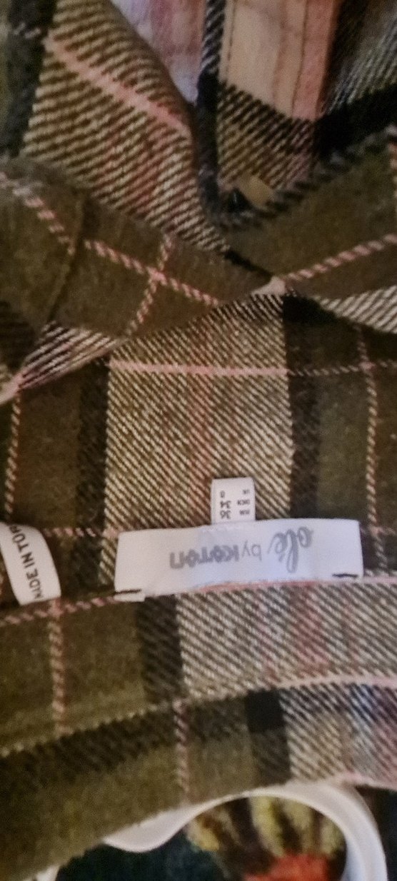 Düğmeli haki yesil Kadın Salaş Gömlek - Görsel 2