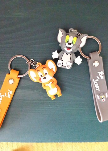 Renkli Tom ve Jerry Püsküllü Anahtarlık - Görsel 2