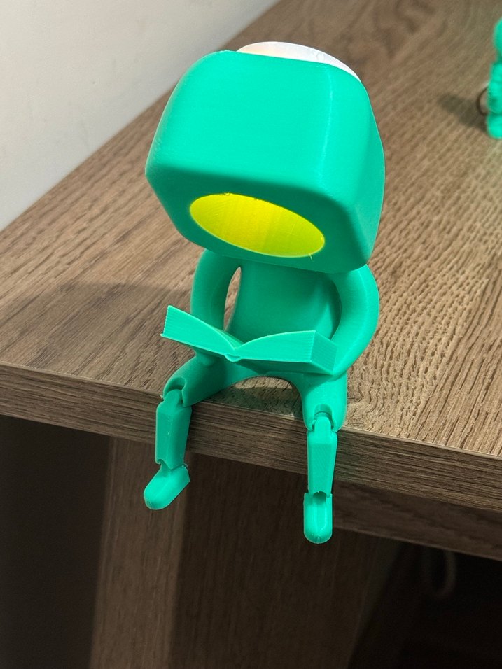 Kitap Kurdu Temalı Dekoratif LED Figür - Görsel 2