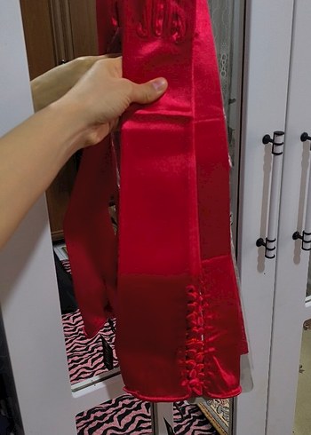 55'e uzun polyester kumaş eldiven - Görsel 4