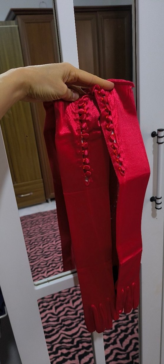 55'e uzun polyester kumaş eldiven - Görsel 2