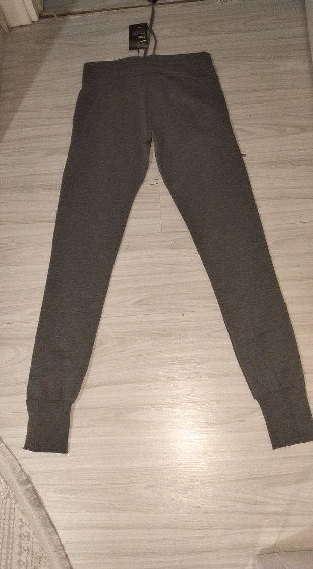 Kadın Gri Kemerli Spor Eşofman Altı - Görsel 2